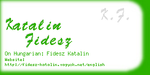 katalin fidesz business card